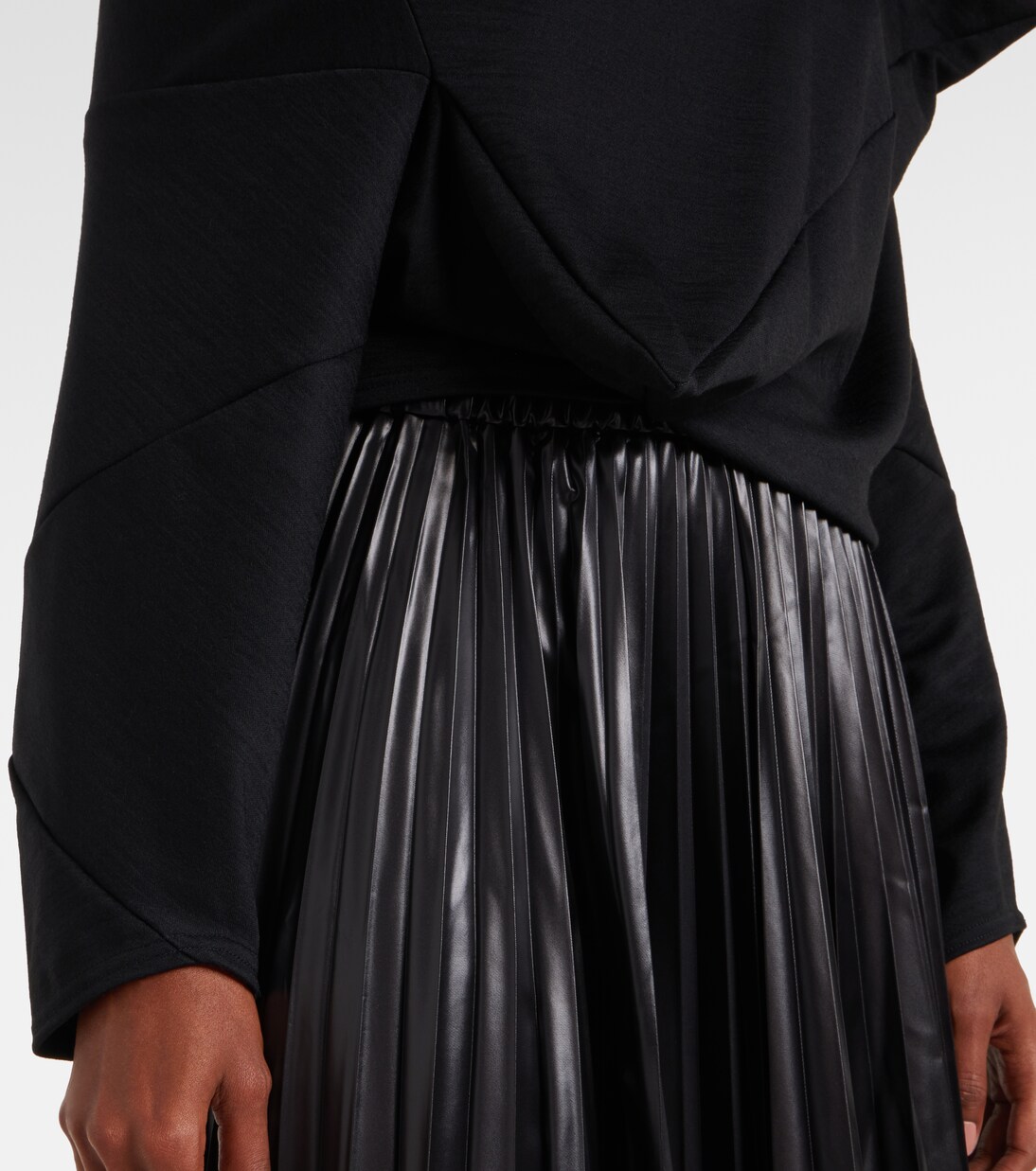 Top raccourci en laine mélangée  | Junya Watanabe