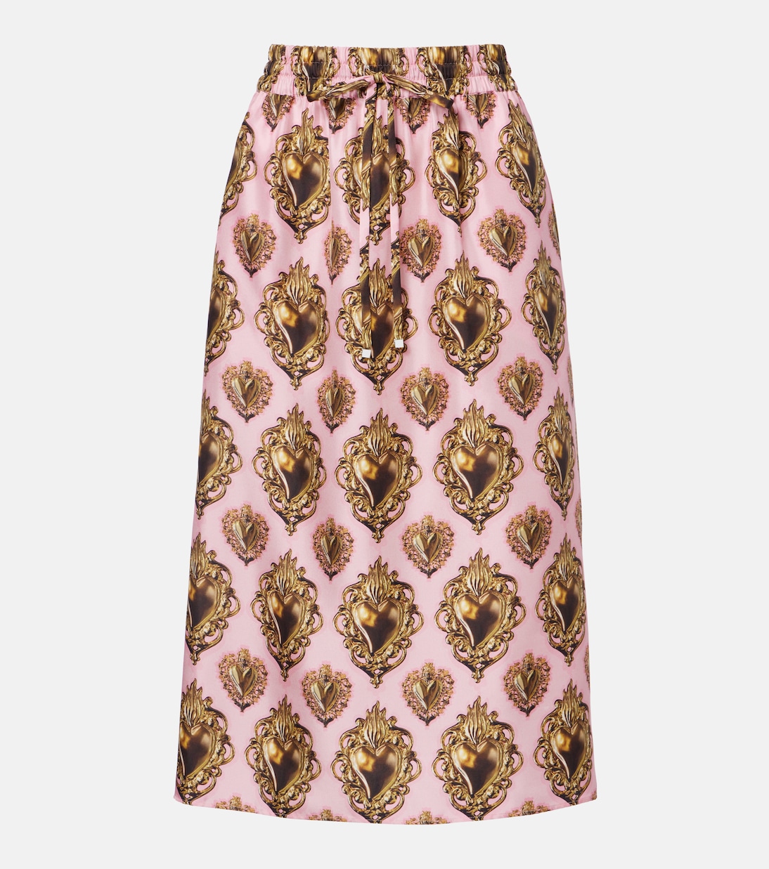 Printed silk midi skirt | Dolce&Gabbana