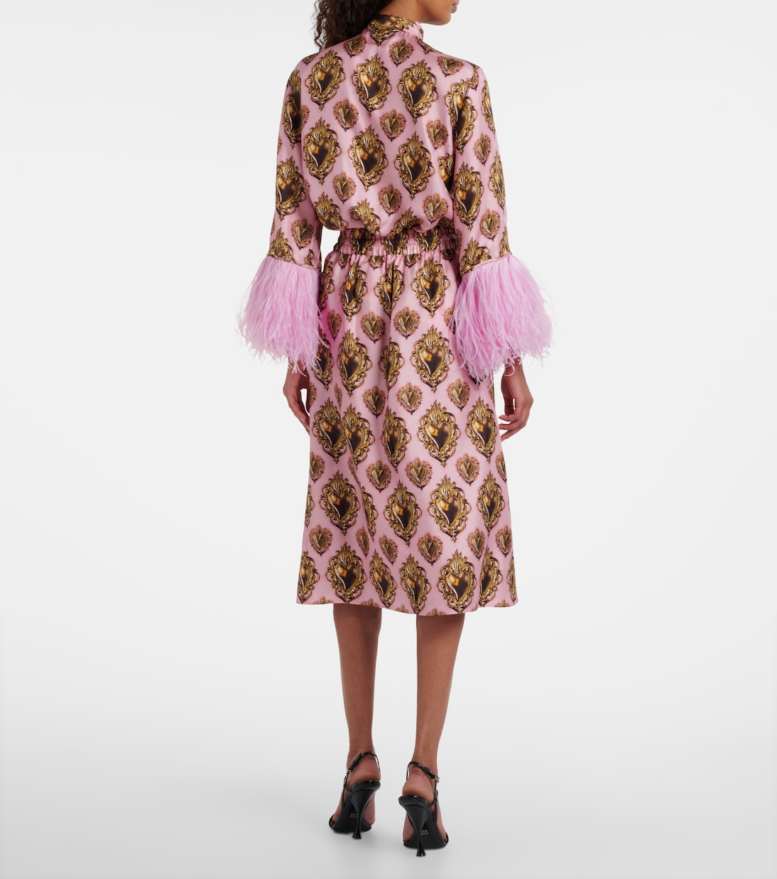 Printed silk midi skirt | Dolce&Gabbana