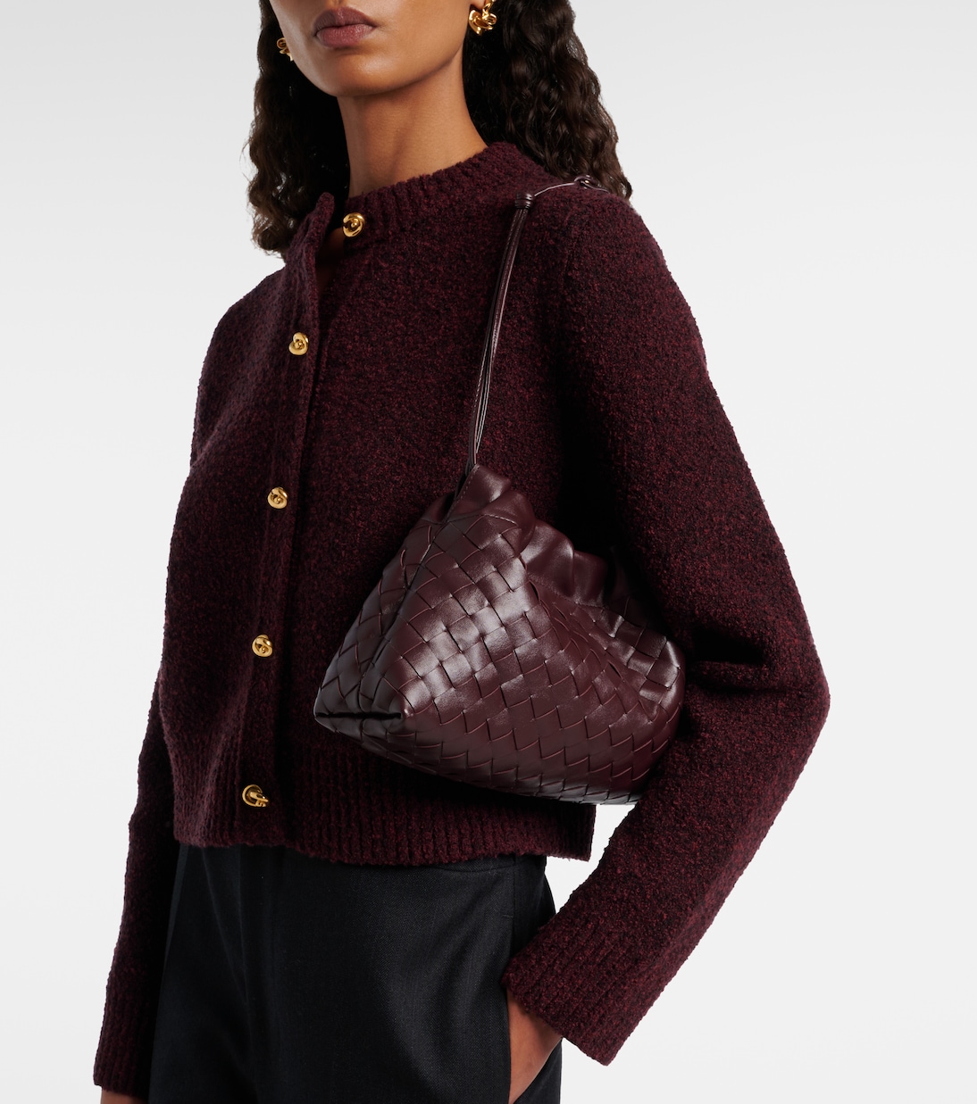 Notte Intrecciato Small leather pouch | Bottega Veneta