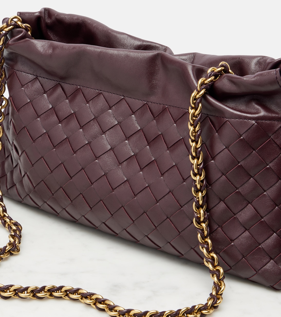 Notte Intrecciato Small leather pouch | Bottega Veneta