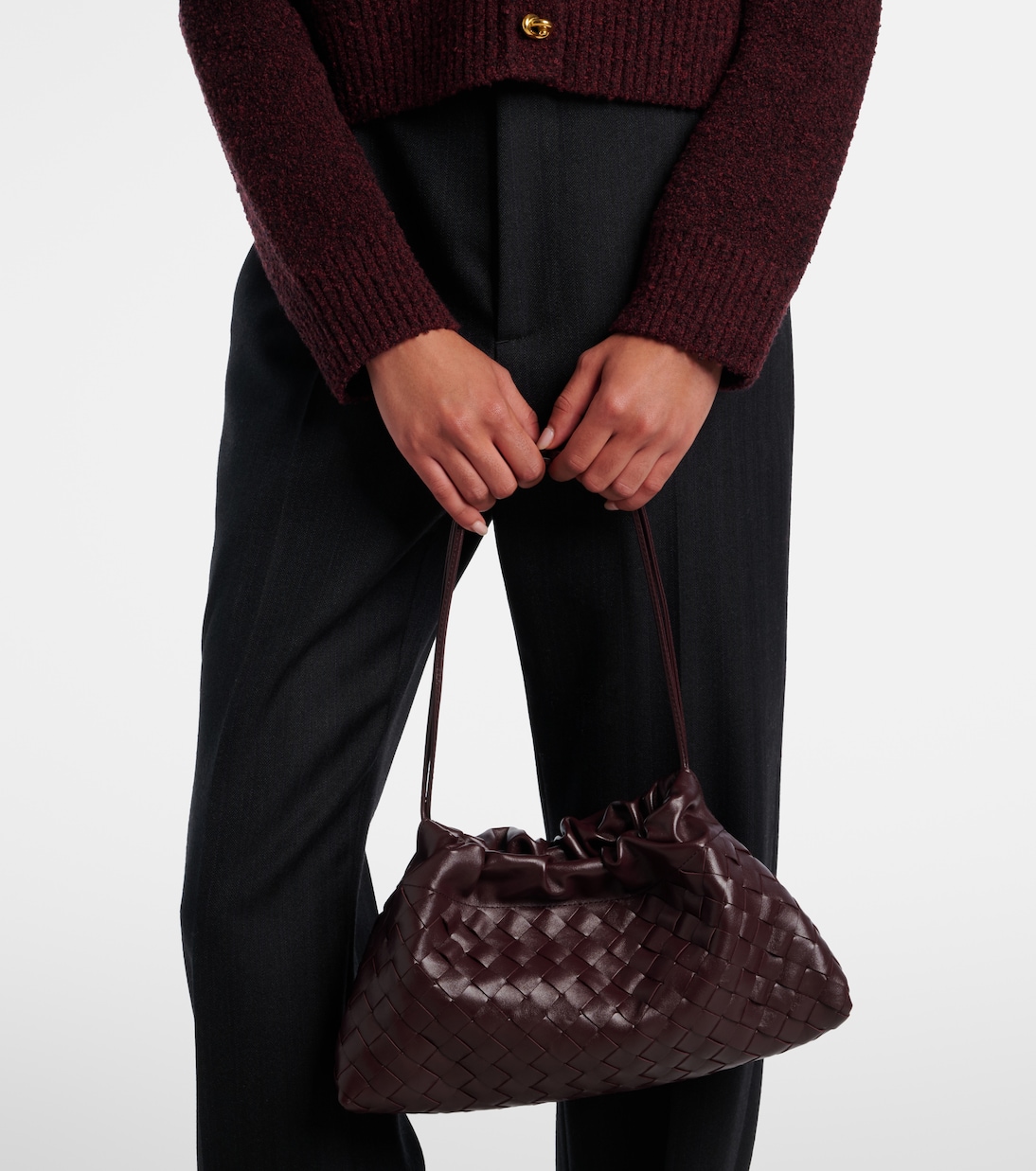 Notte Intrecciato Small leather pouch | Bottega Veneta