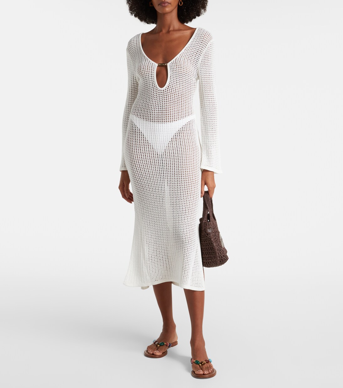Casey open-knit midi dress | Melissa Odabash