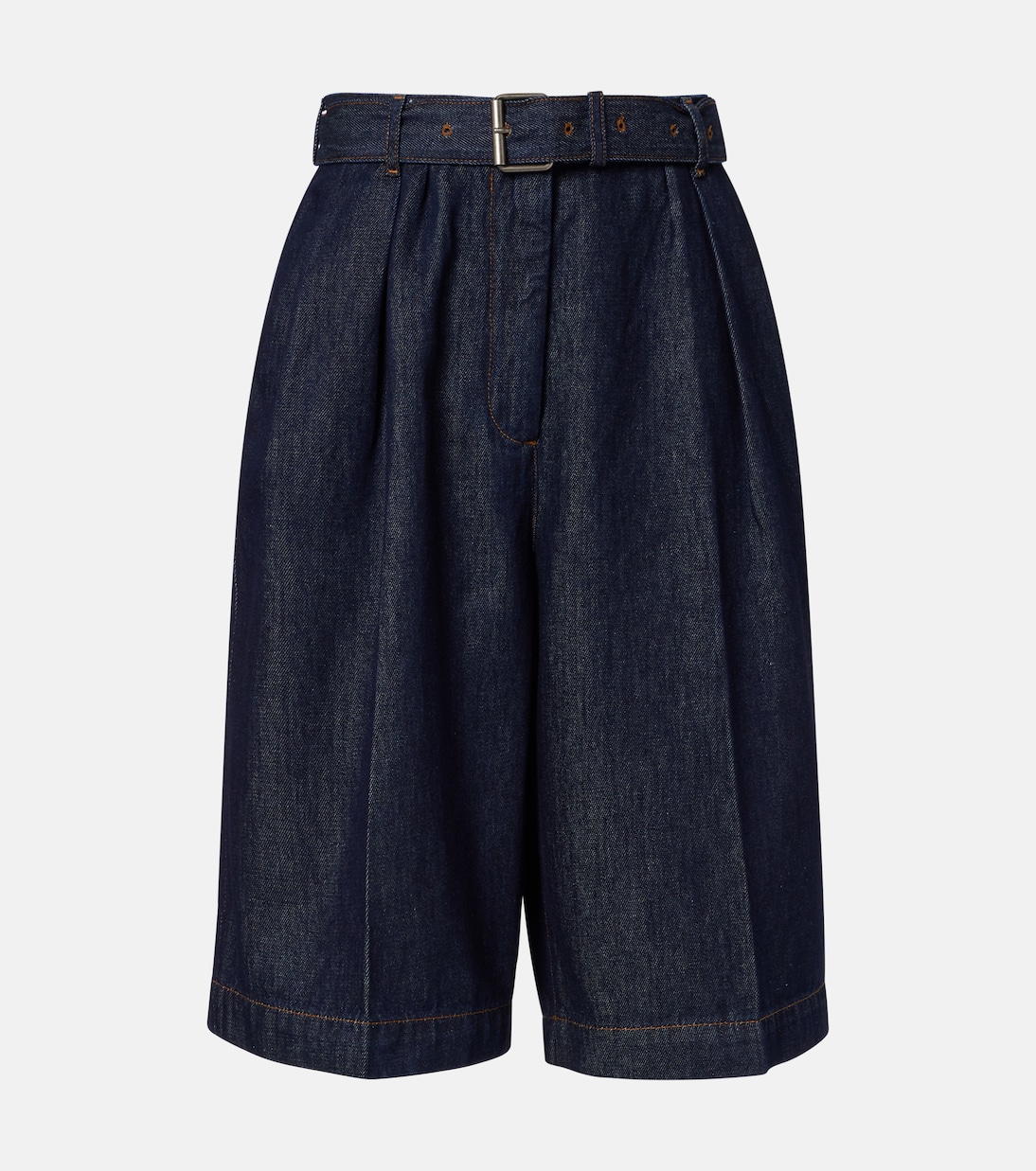 Pleated denim shorts | Dries Van Noten