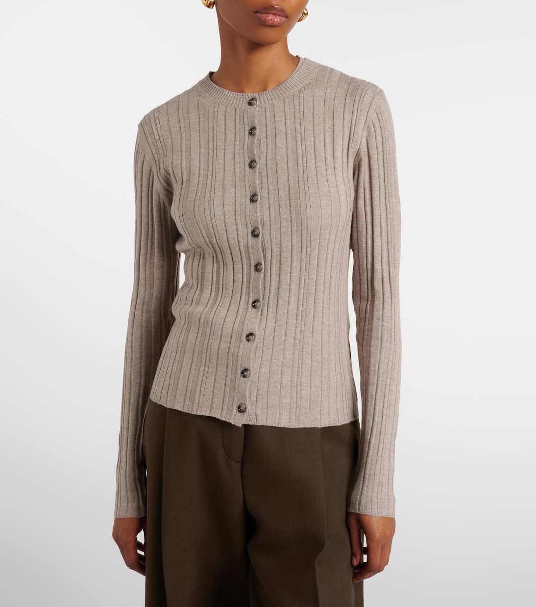 Cotton, silk, and cashmere cardigan | Jardin des Orangers