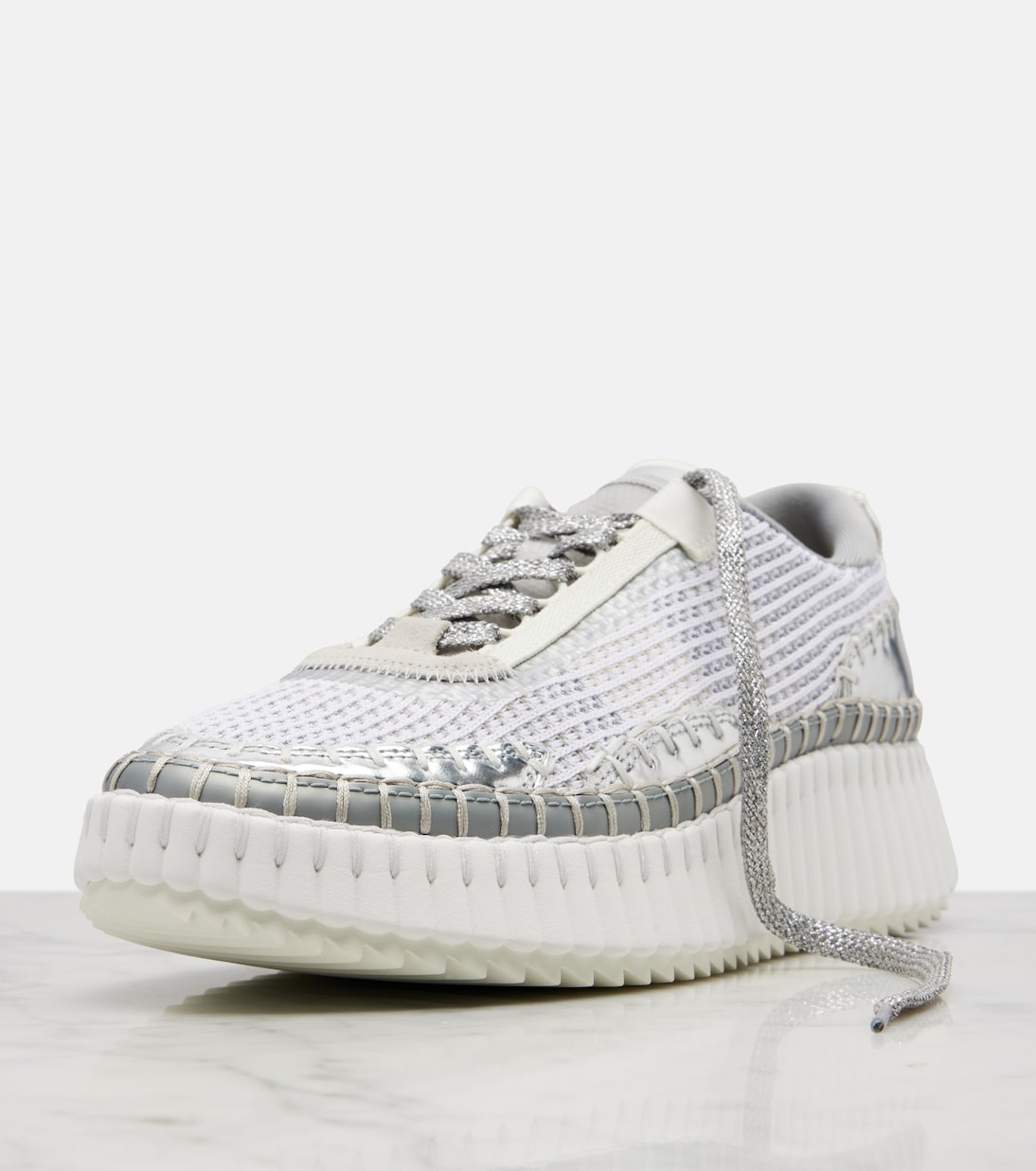 Baskets Nama à plateforme métallisées | Chloé