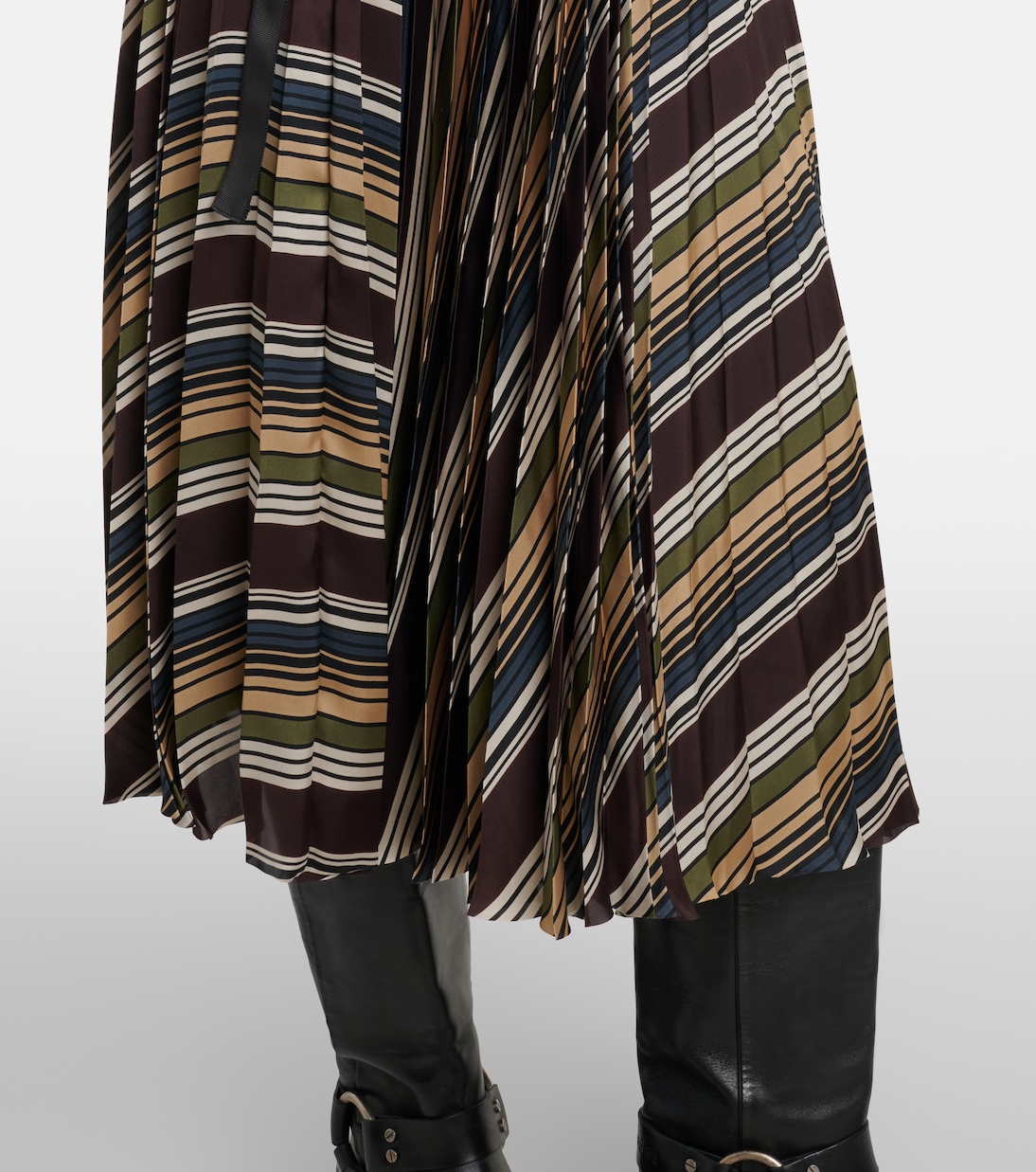 Gonna midi a righe | Sacai