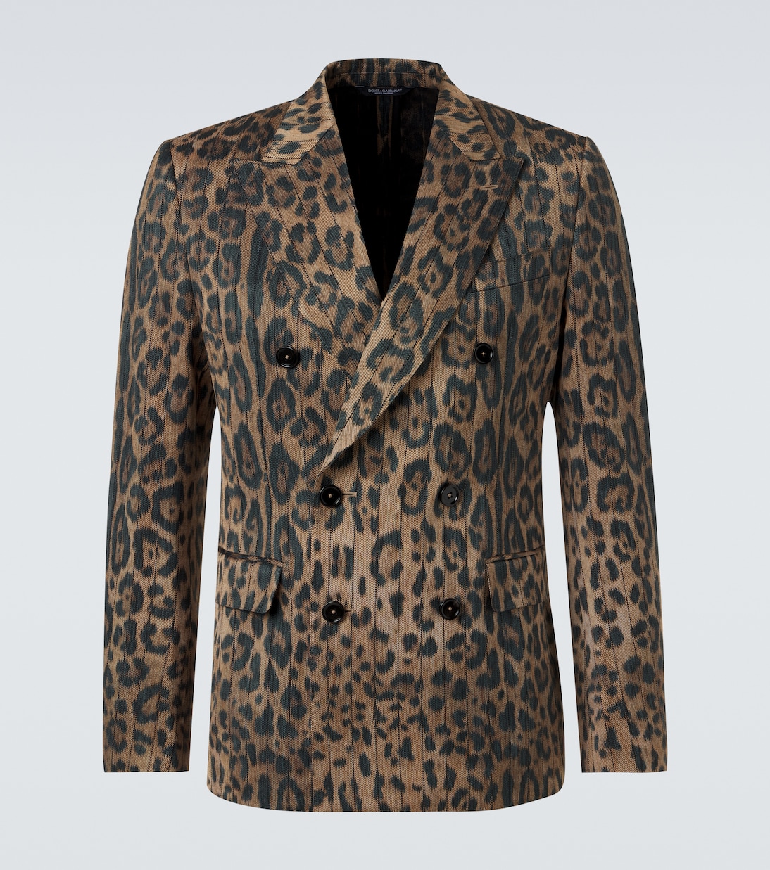 Leopard-print cotton-blend blazer | Dolce&Gabbana