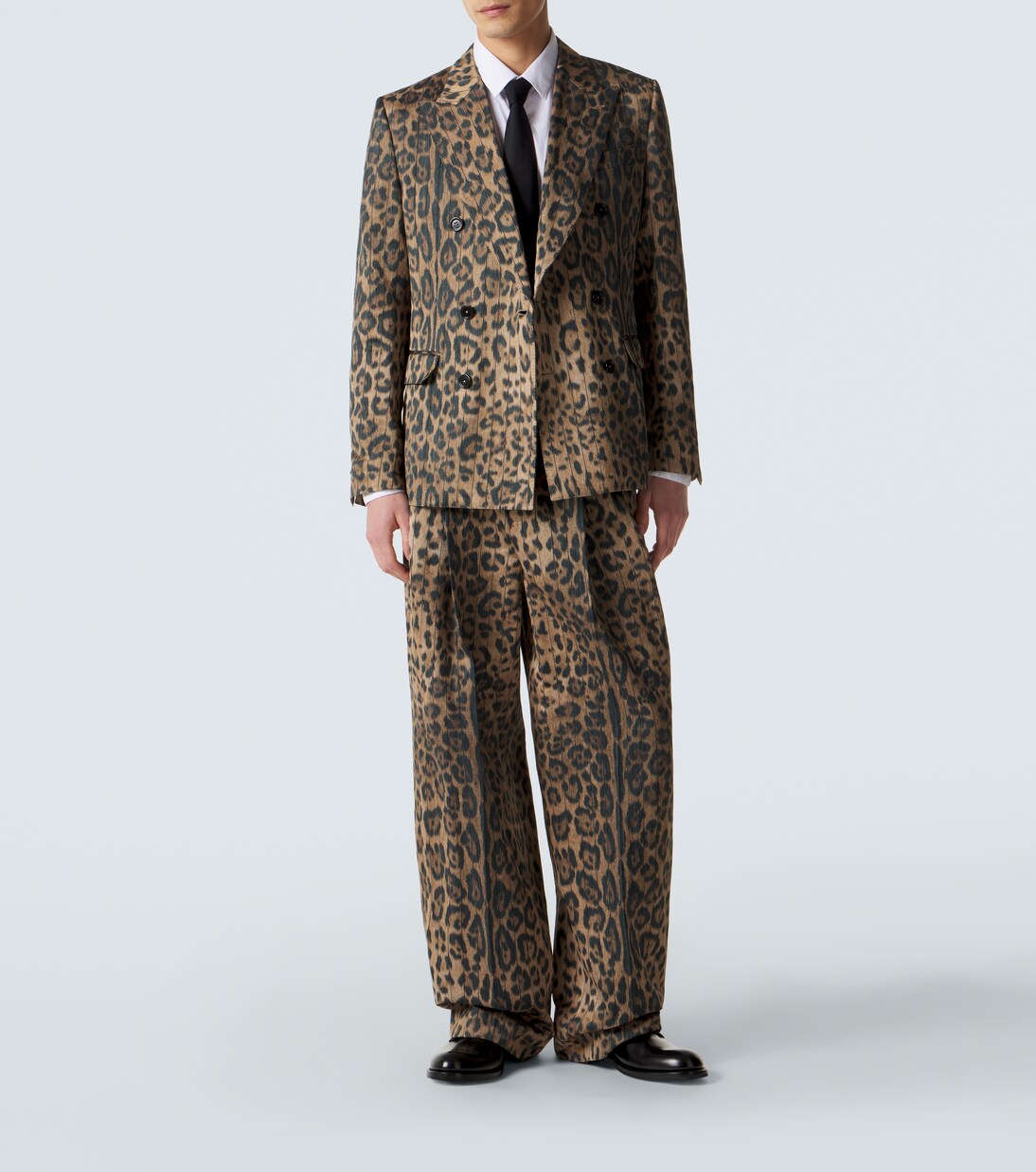 Leopard-print cotton-blend blazer | Dolce&Gabbana