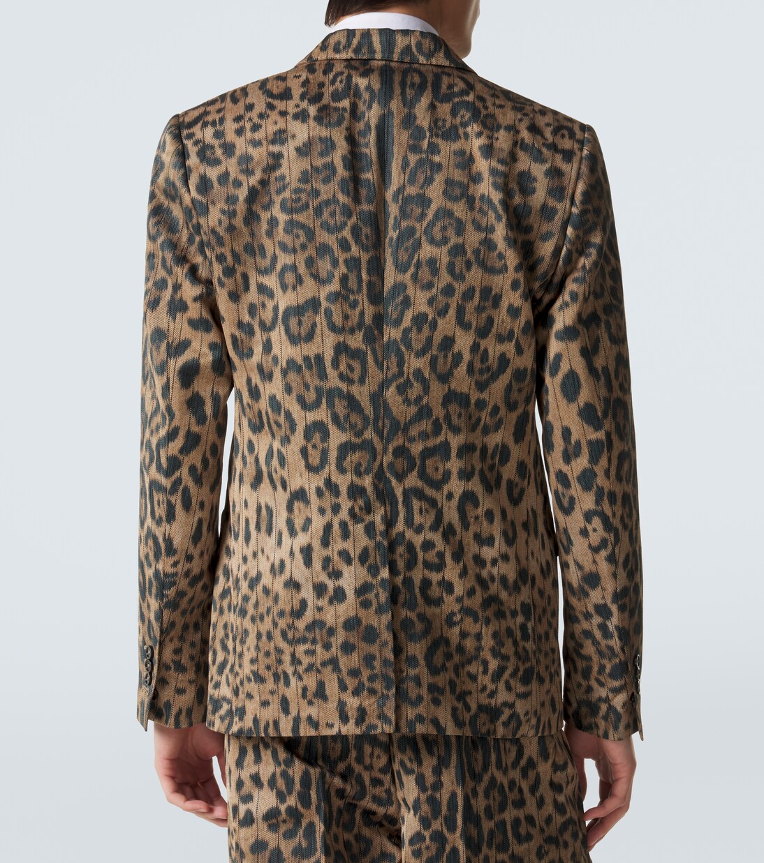 Leopard-print cotton-blend blazer | Dolce&Gabbana