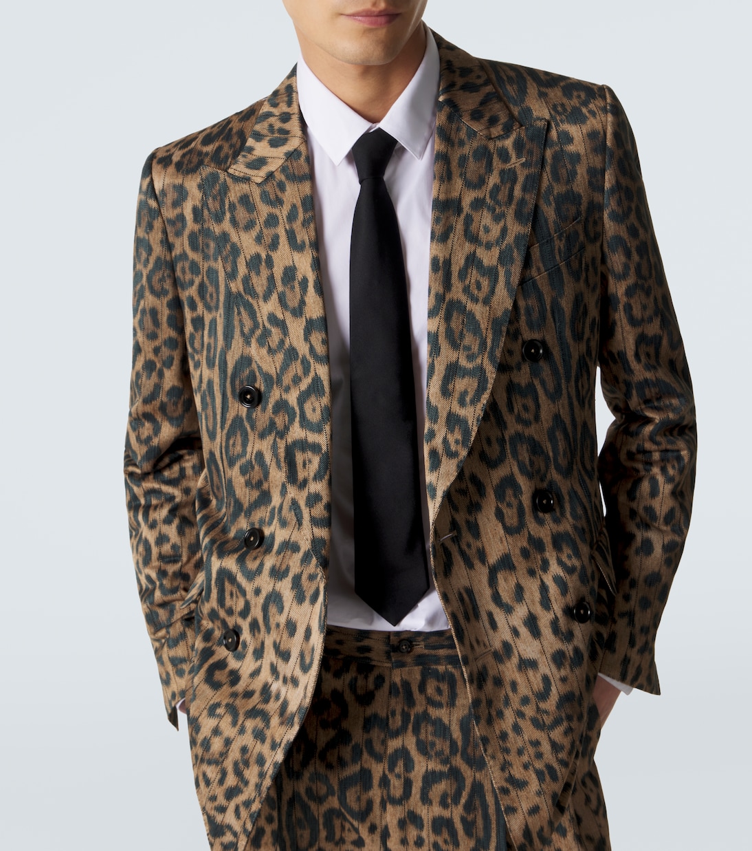 Leopard-print cotton-blend blazer | Dolce&Gabbana