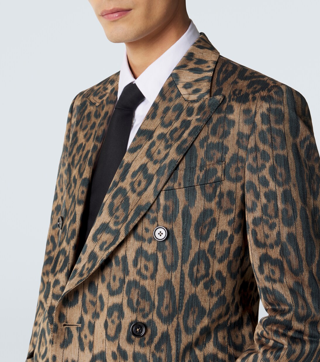 Leopard-print cotton-blend blazer | Dolce&Gabbana