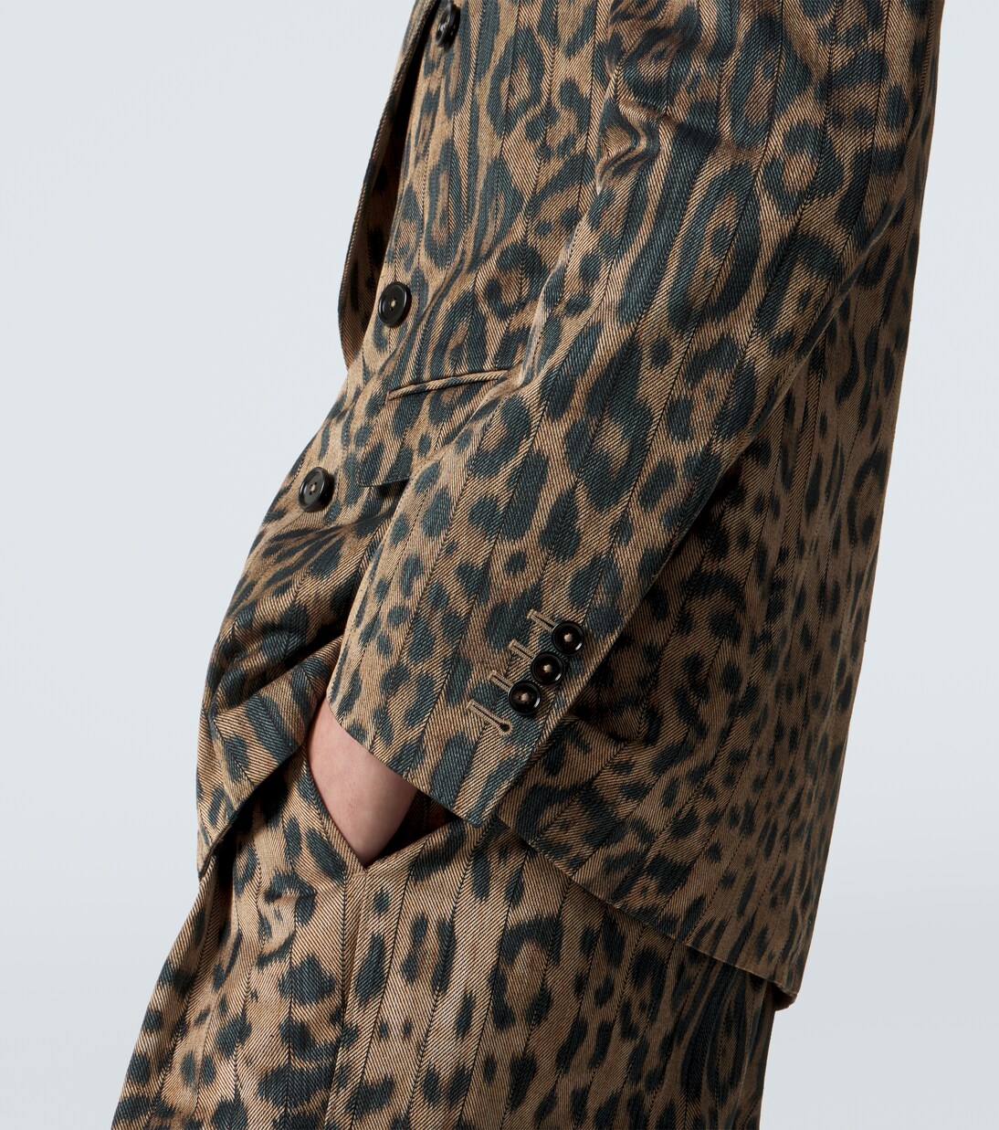 Leopard-print cotton-blend blazer | Dolce&Gabbana
