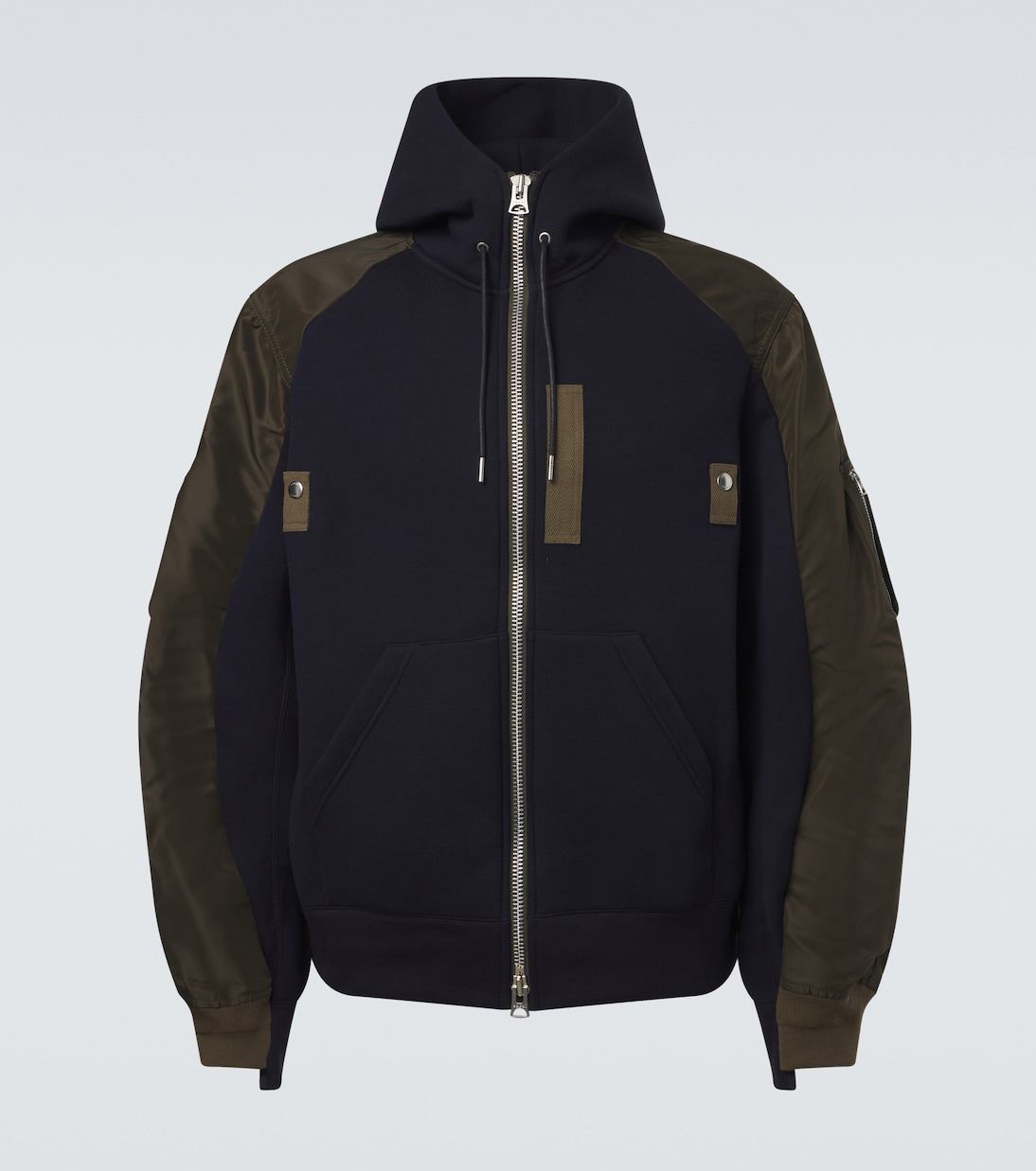 Cotton-blend and twill hoodie | Sacai