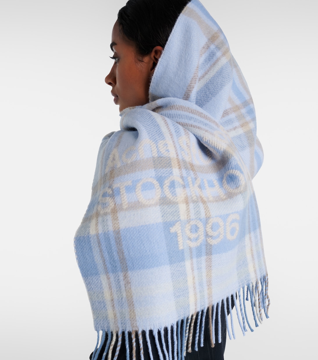 Logo checked wool scarf | Acne Studios