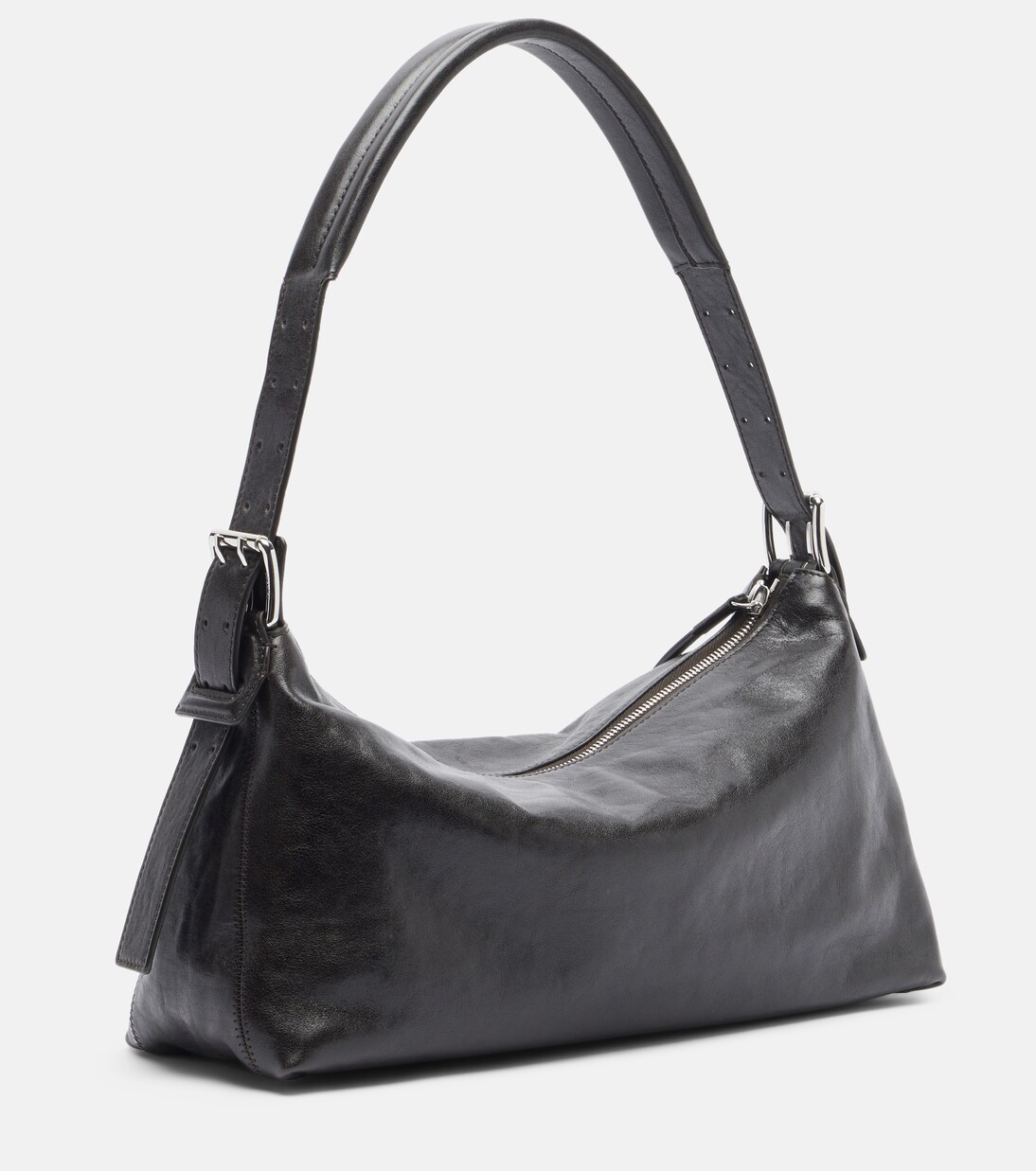 Belted leather shoulder bag | Lemaire