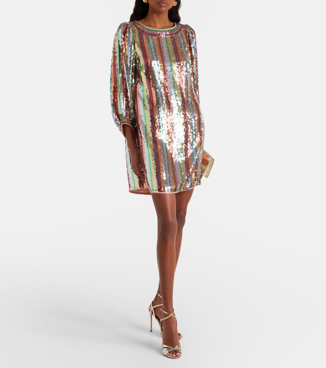 Laurie sequined striped minidress | Rixo