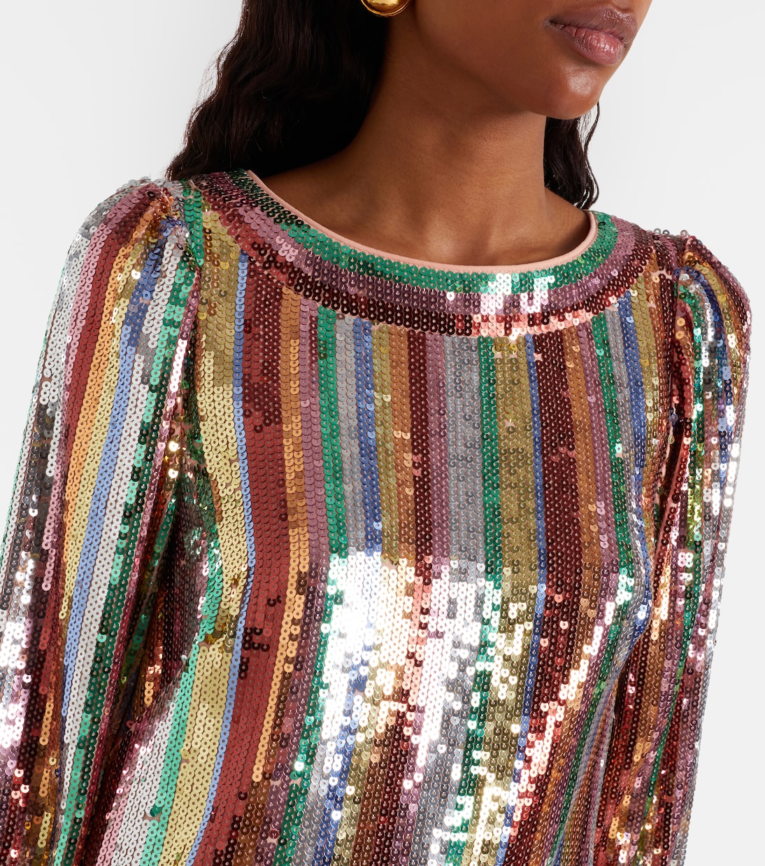 Laurie sequined striped minidress | Rixo