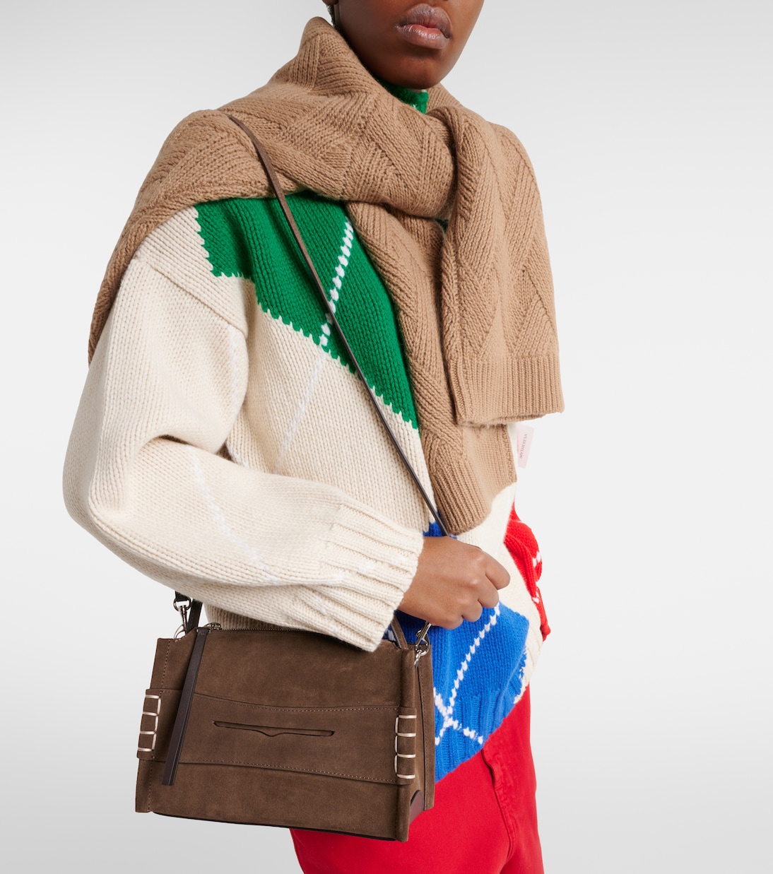 Loafer Small suede top-handle bag | JW Anderson