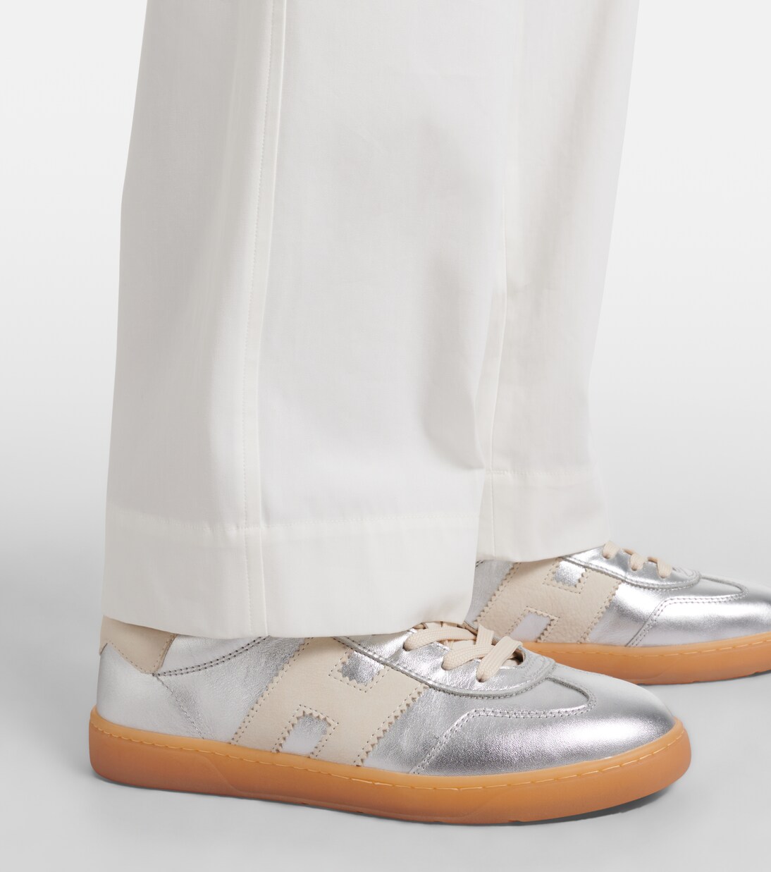 Baskets Cool en cuir métallisé | Hogan