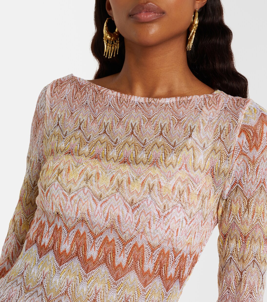 Lamé maxi dress | Missoni