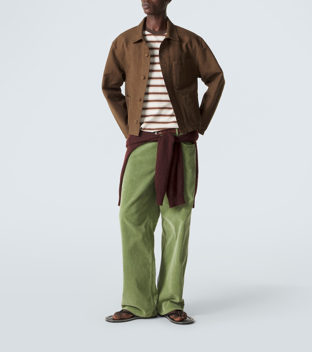 Striped cotton jersey T-shirt | Auralee