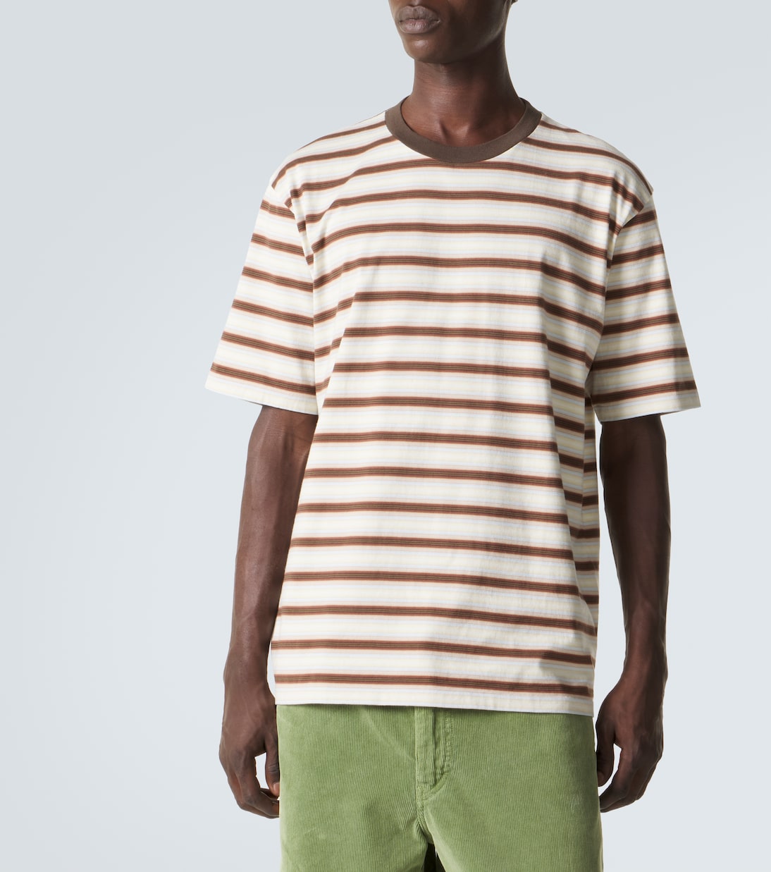 Striped cotton jersey T-shirt | Auralee
