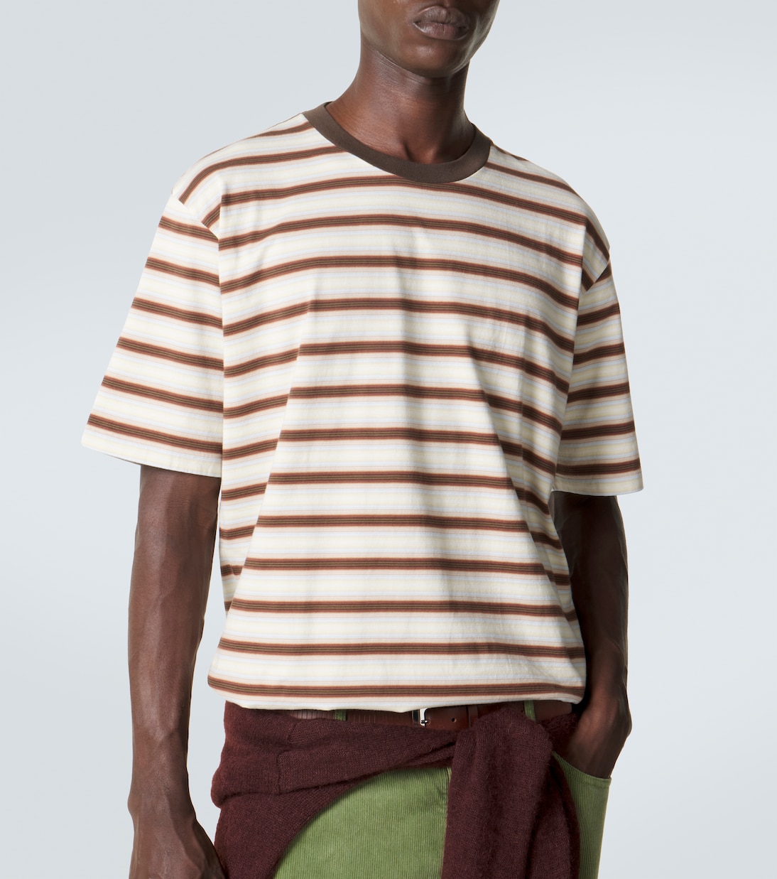 Striped cotton jersey T-shirt | Auralee