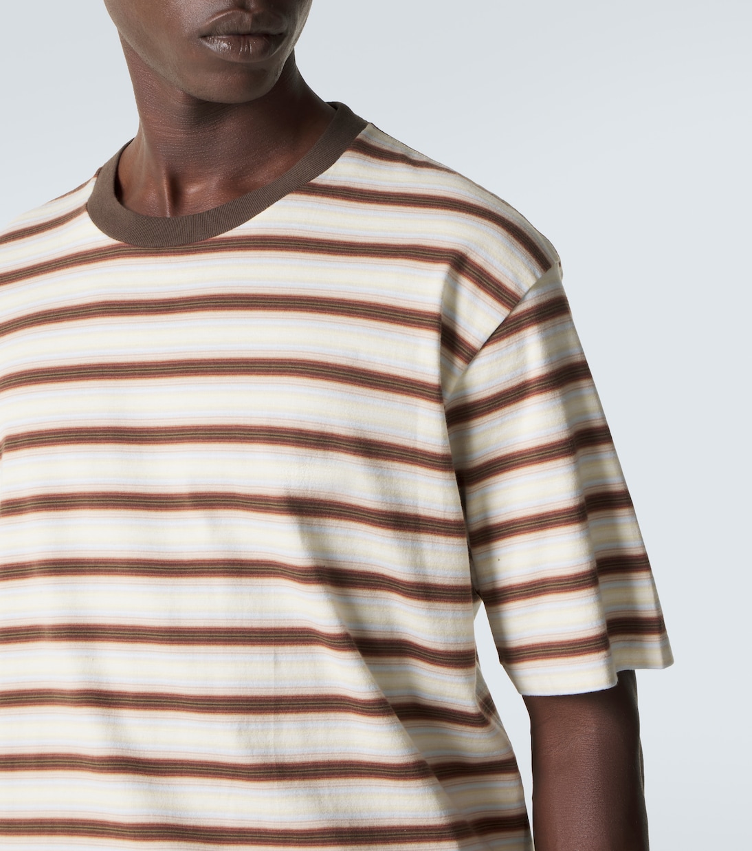 T-shirt in jersey di cotone a righe | Auralee