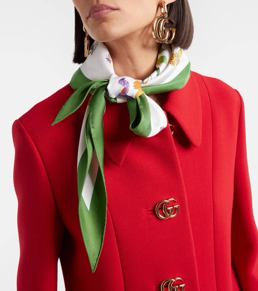 Printed silk twill scarf | Gucci