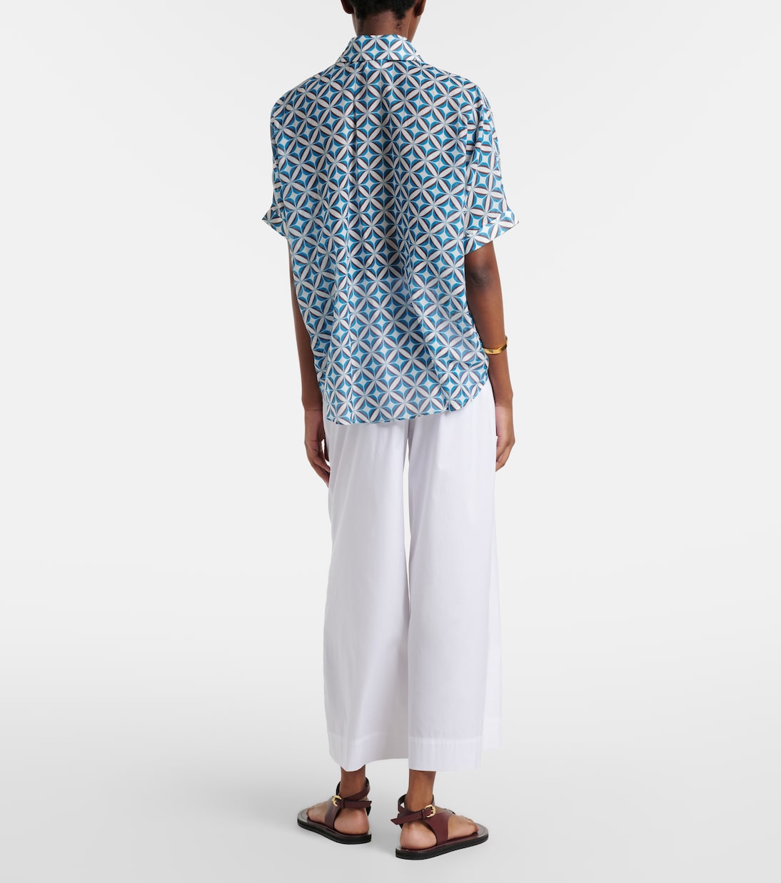 Pece cropped cotton-blend wide-leg pants | Max Mara