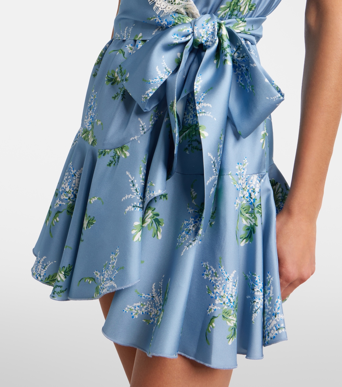 Robe en soie à dentelle florale | Rodarte