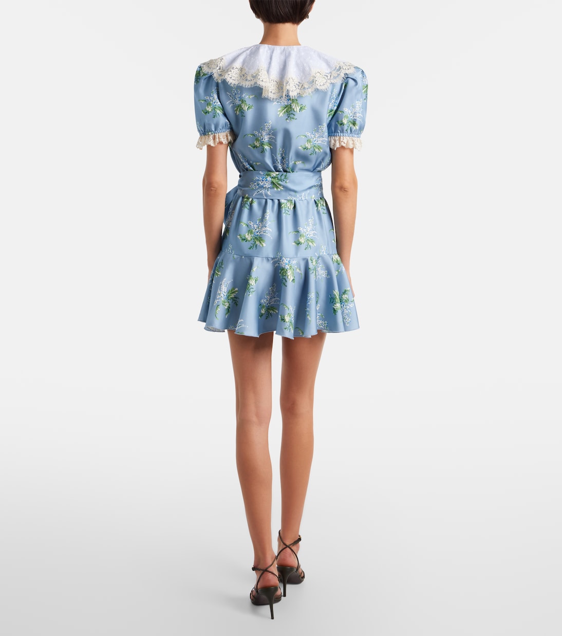 Robe en soie à dentelle florale | Rodarte