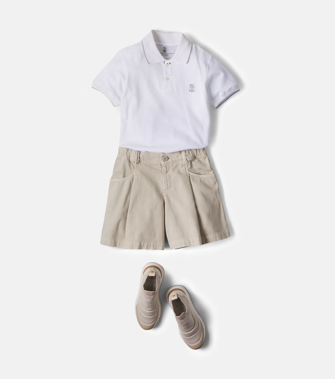 Monili denim shorts | Brunello Cucinelli Kids