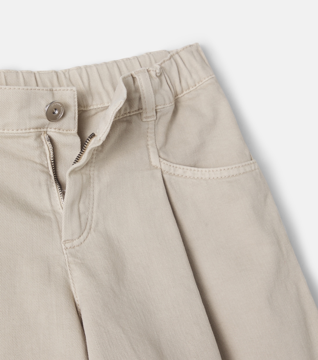 Monili denim shorts | Brunello Cucinelli Kids