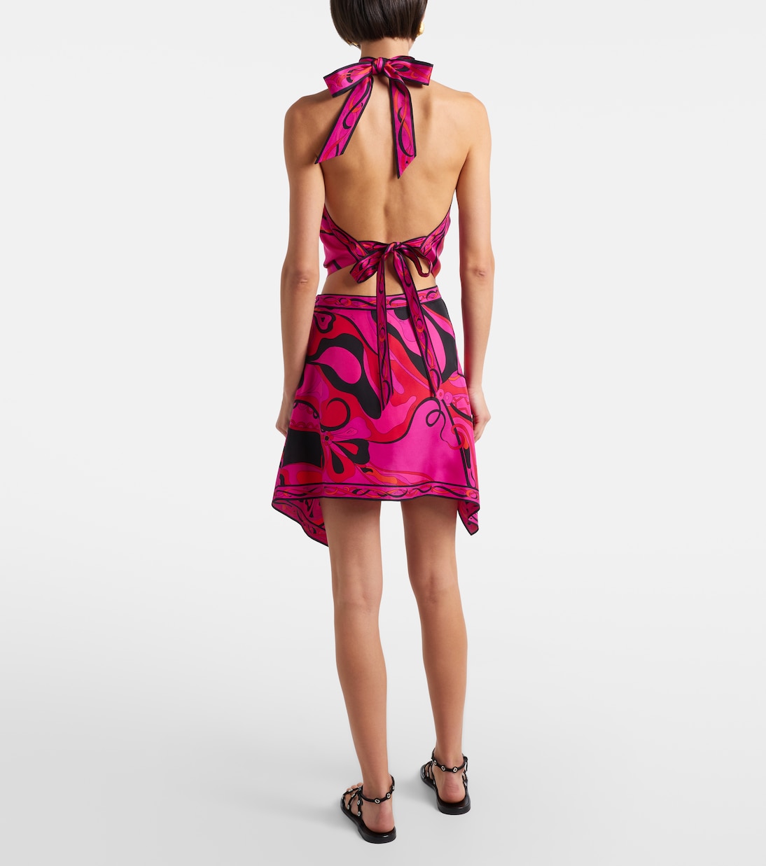 Orchidee silk twill miniskirt | Pucci