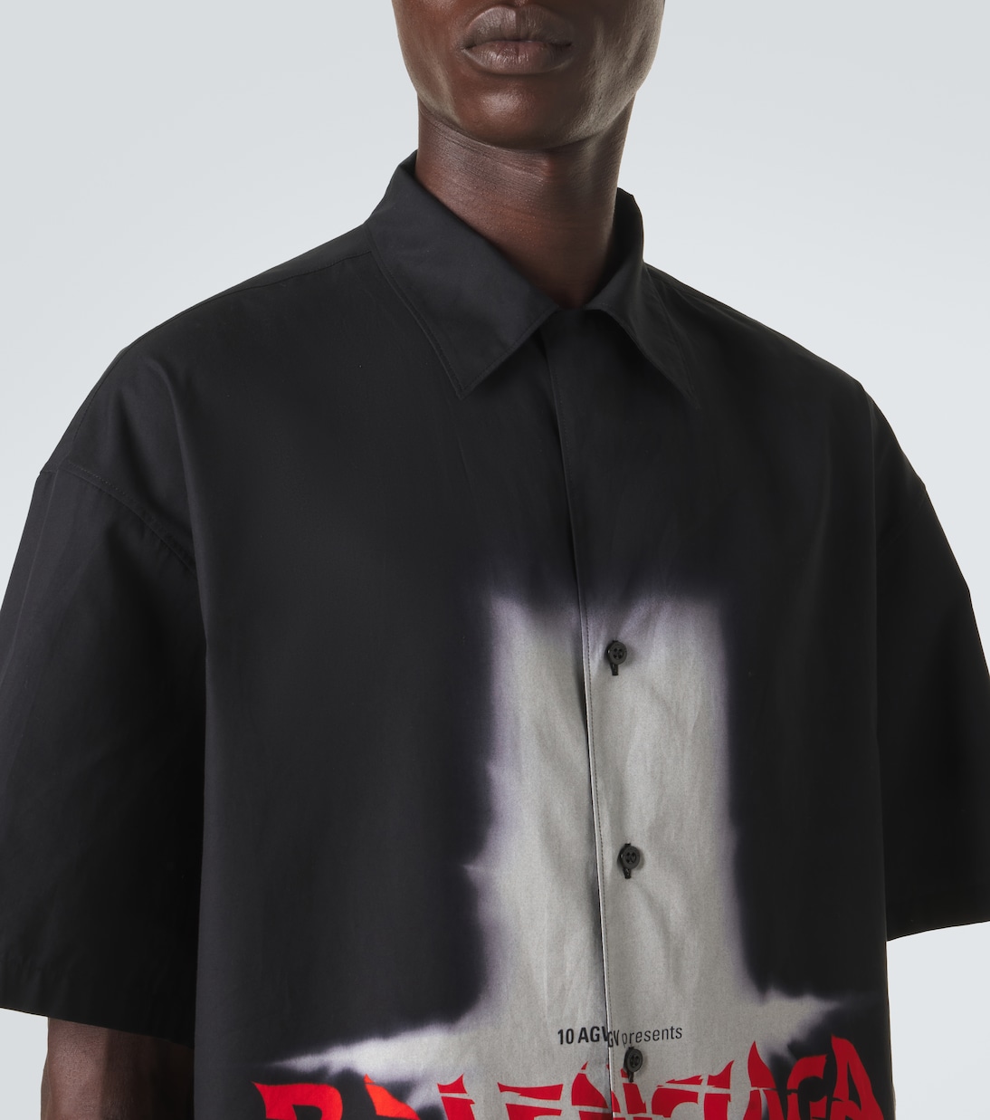 Printed cotton bowling shirt | Balenciaga