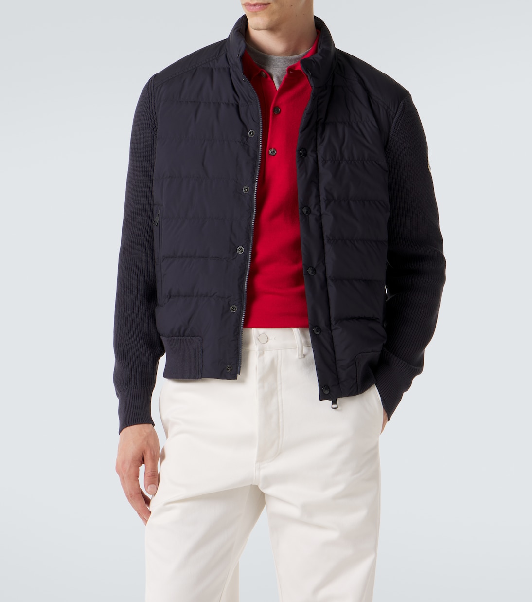 Down-paneled cotton-blend cardigan  | Moncler