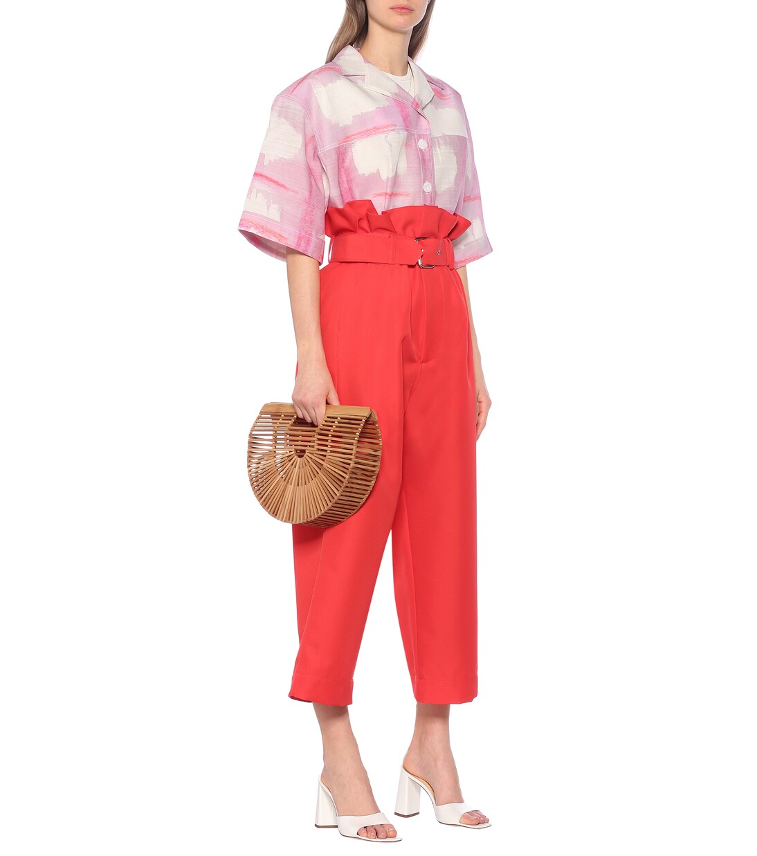 Pantalon ample raccourci à taille haute | Plan C