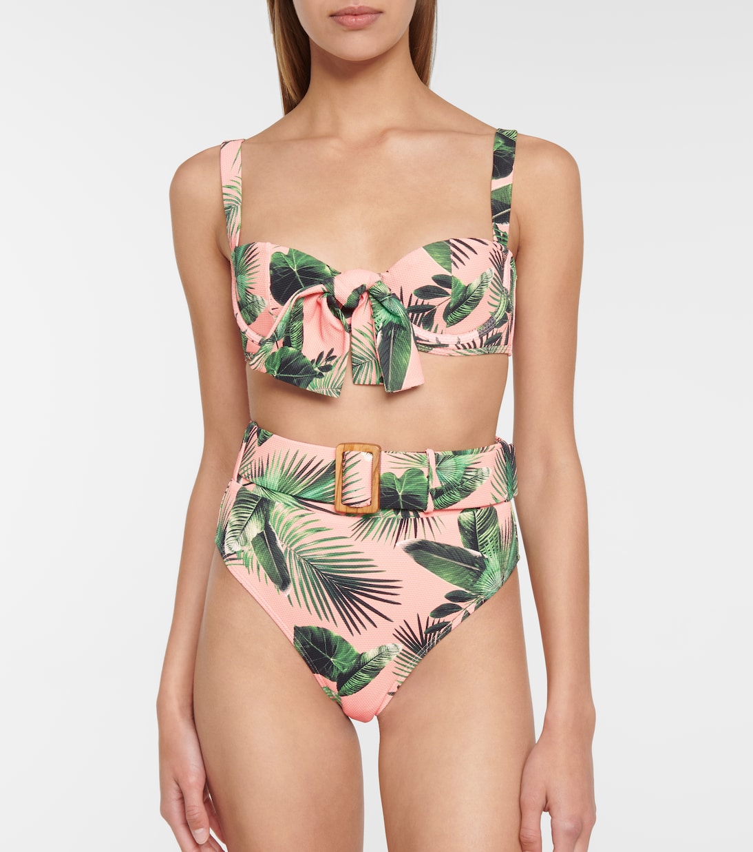 Clara palm-print bikini top | Alexandra Miro