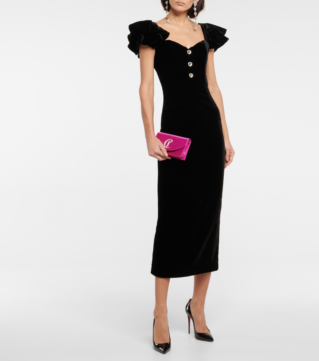 Loubi54 satin clutch | Christian Louboutin