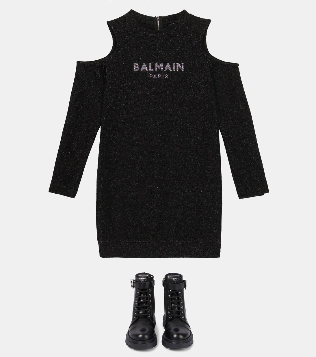 Embellished jersey dress | Balmain Kids