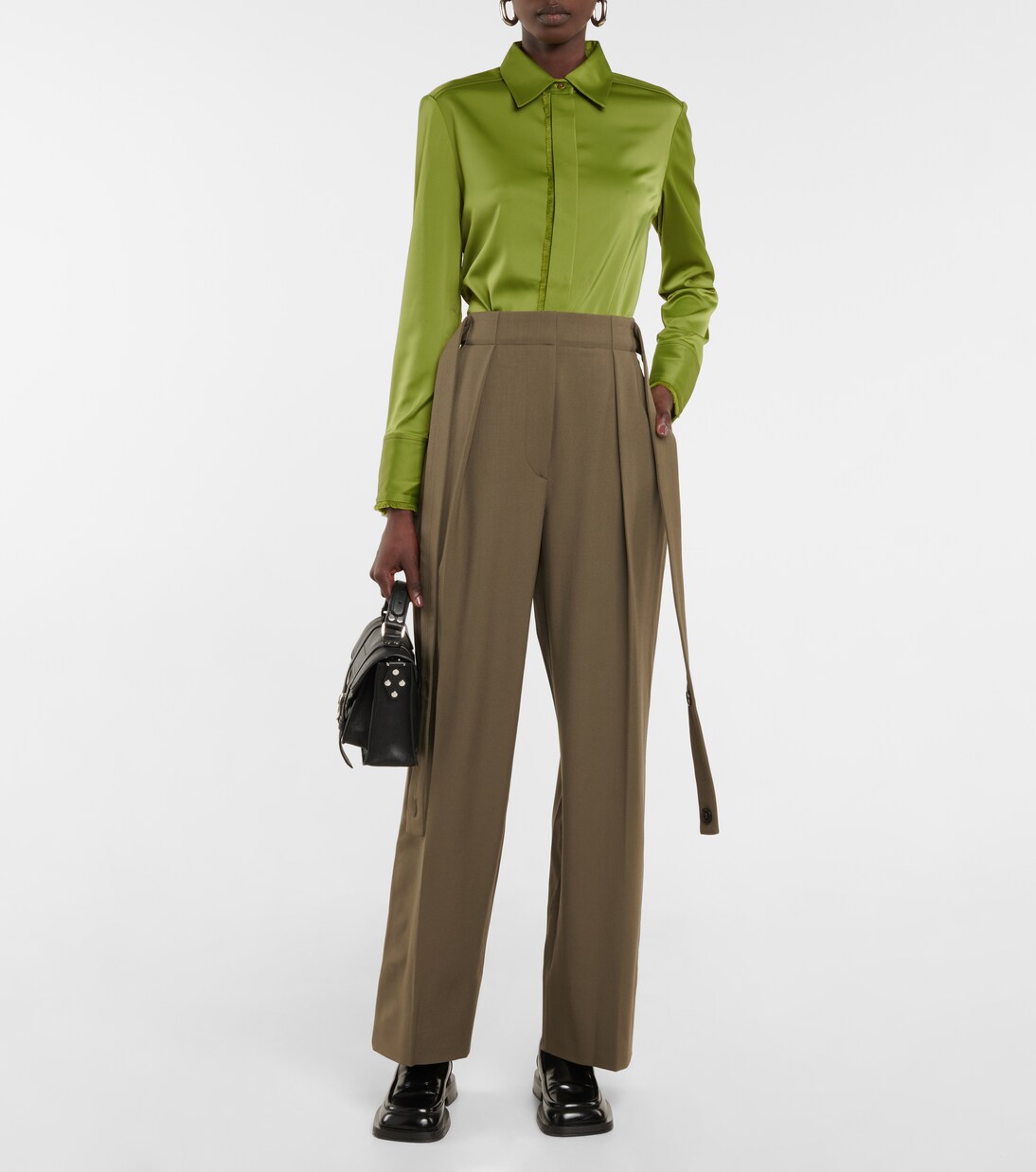 High-Rise-Hose aus einem Wollgemisch | Proenza Schouler