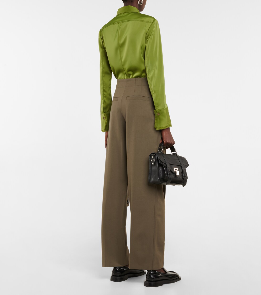 High-Rise-Hose aus einem Wollgemisch | Proenza Schouler