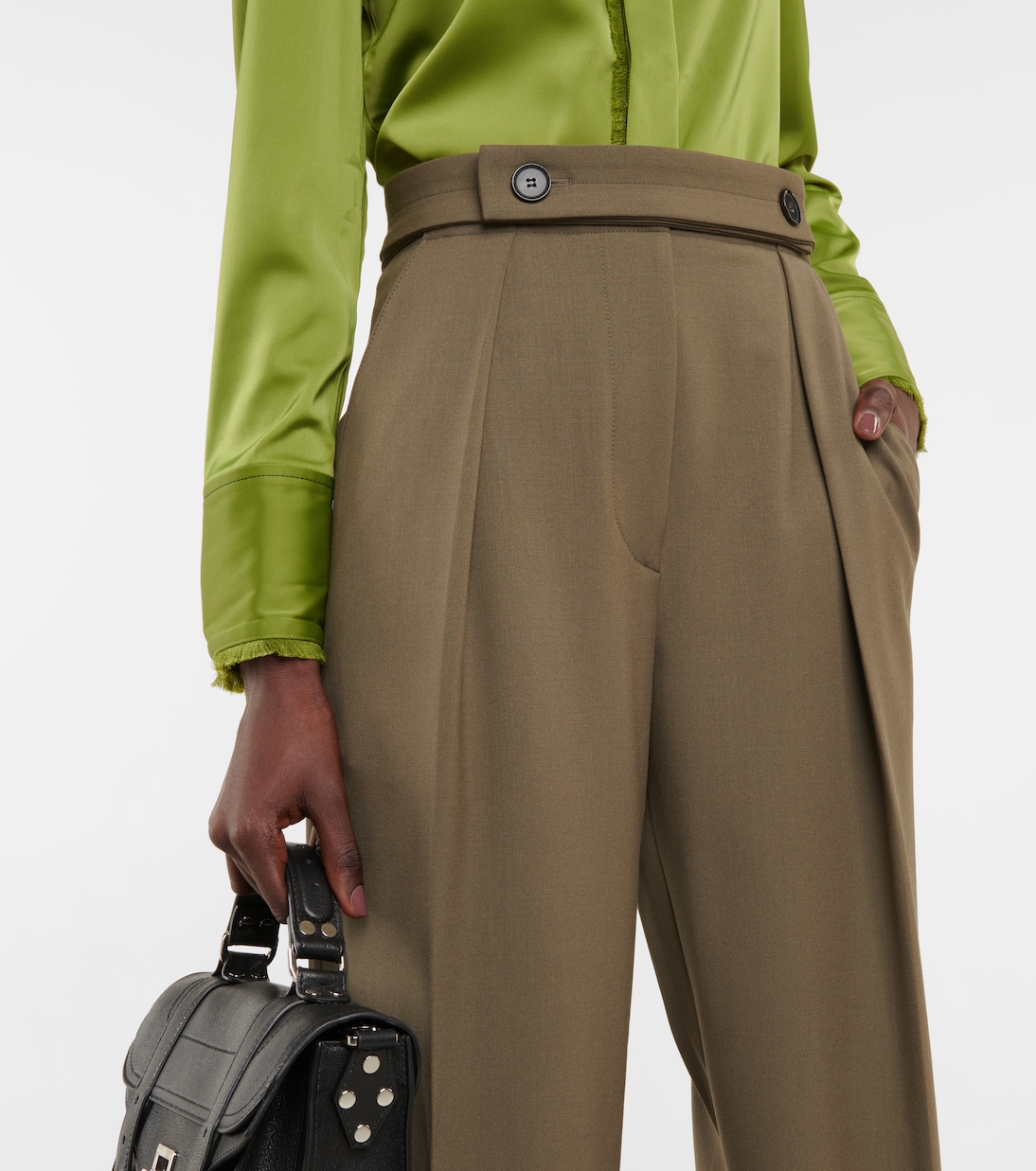 High-Rise-Hose aus einem Wollgemisch | Proenza Schouler