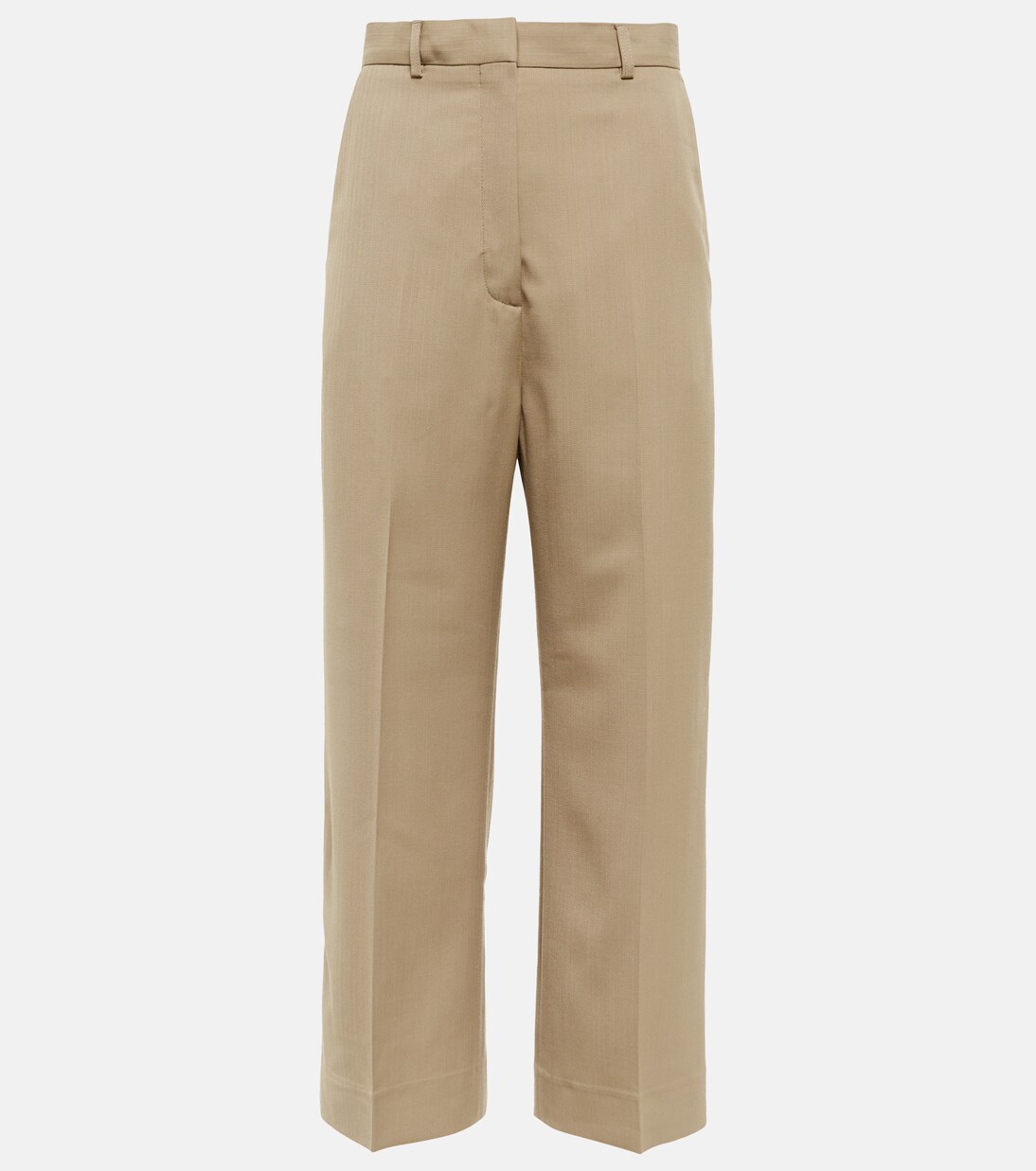 High-rise pleated cropped pants | Acne Studios