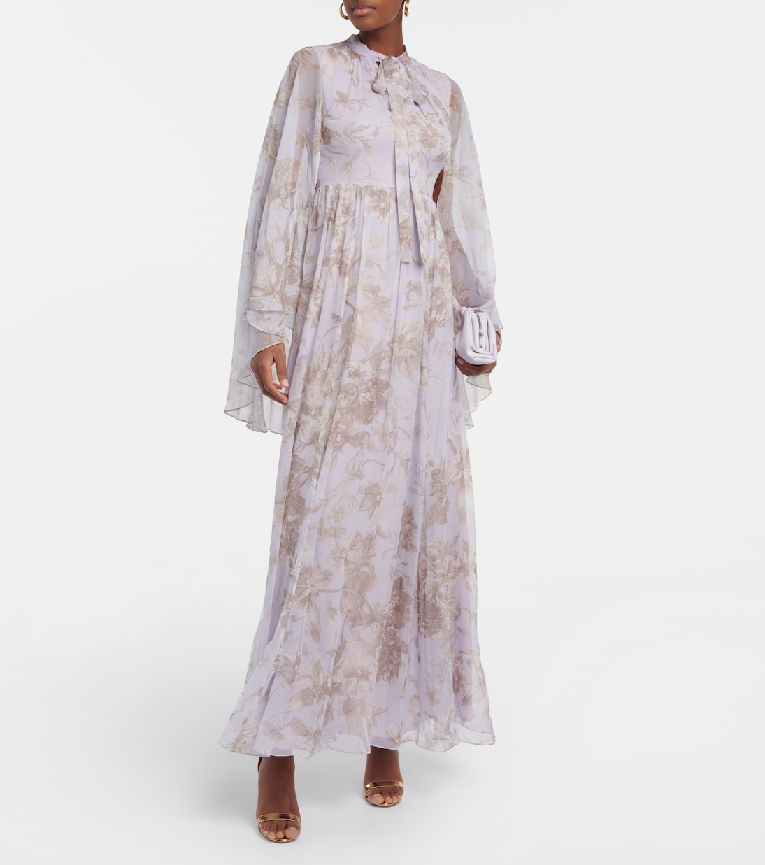 Bedruckte Robe Chiara aus Seide | Erdem