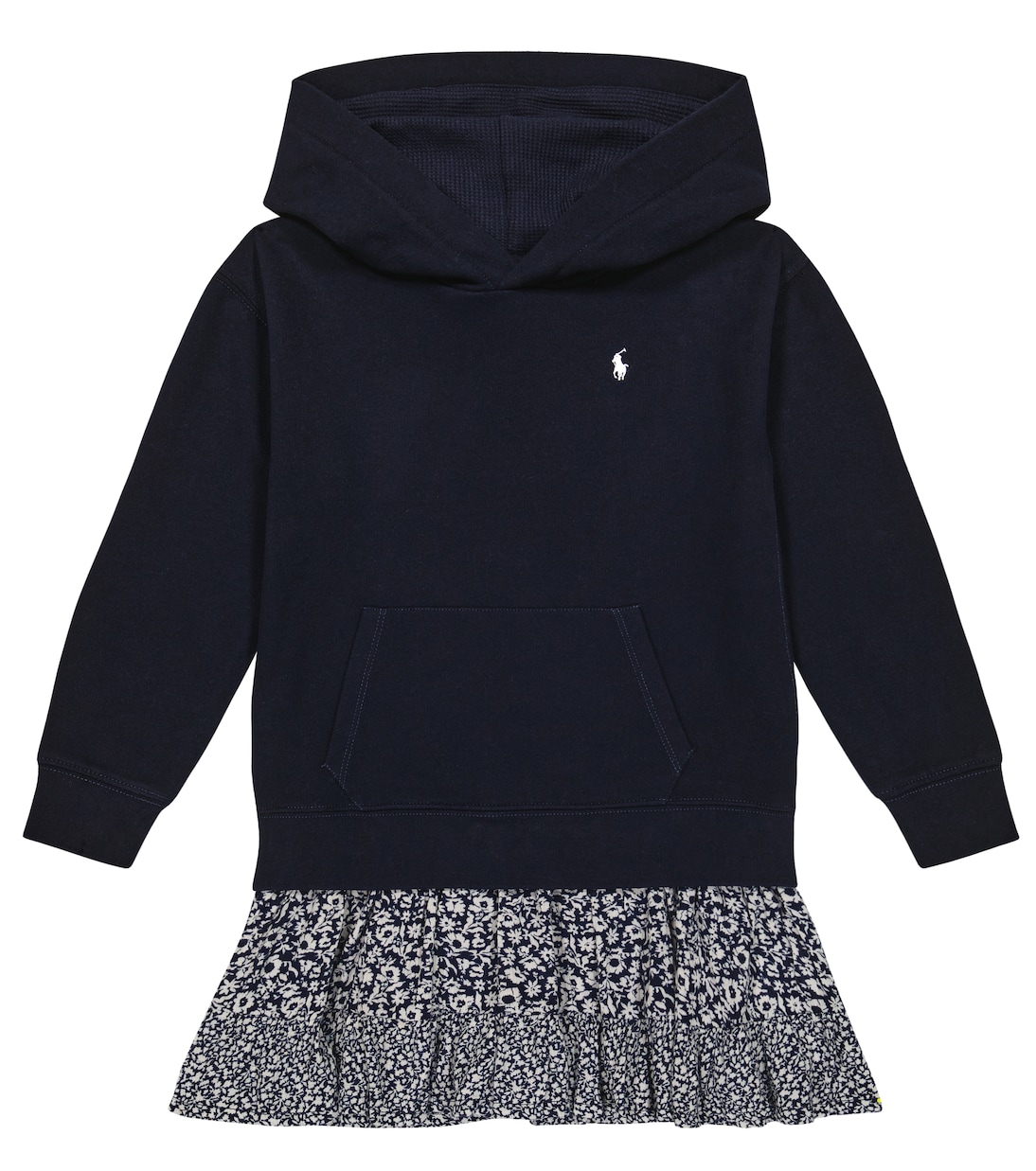 Hooded cotton-blend dress | Polo Ralph Lauren Kids