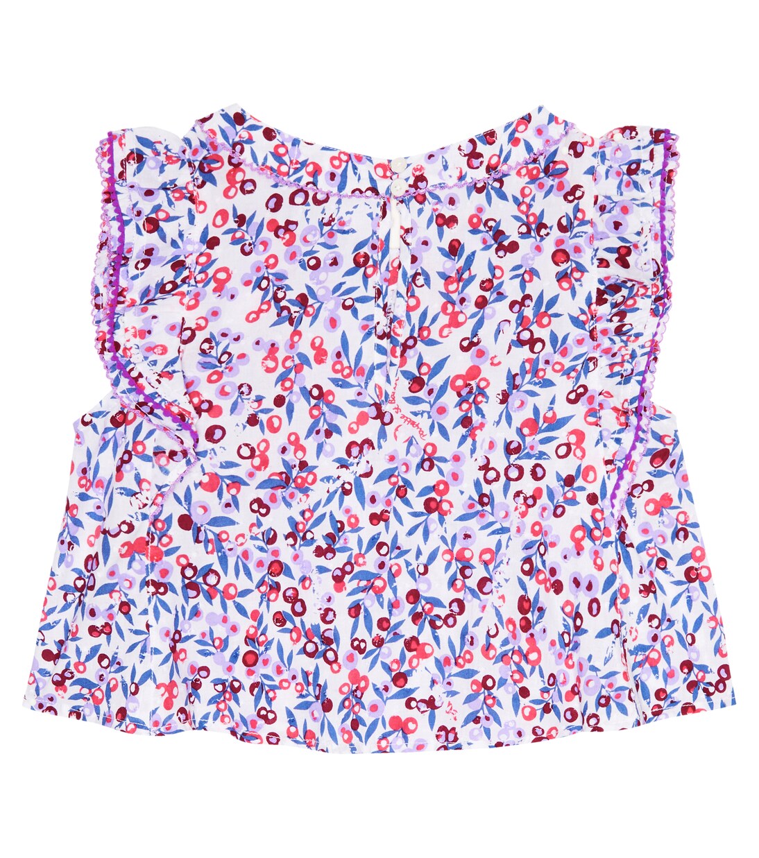Adeh ruffled floral top | Poupette St Barth Kids