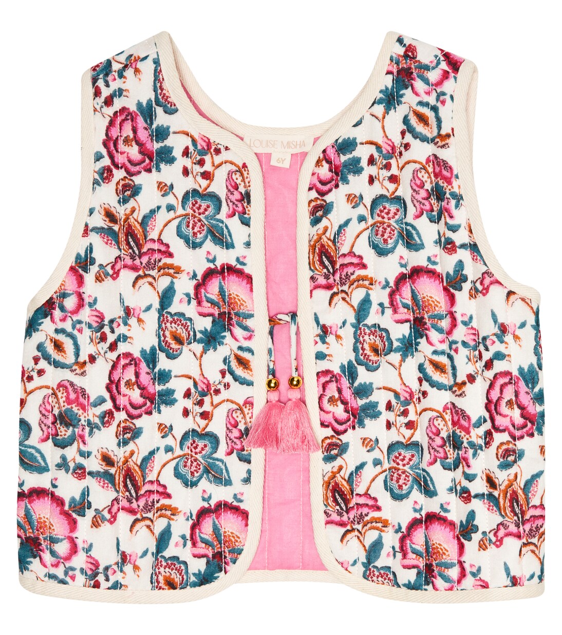 Gilet matelassé Oznale à fleurs | Louise Misha